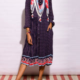 In Bloom Navy Printed Scarf