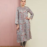 Morbagh Grey Printed Kurta