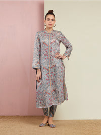 Morbagh Grey Printed Kurta