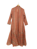 Orange Stripes Frill Dress