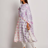 Bloom Purple Jaal Chanderi Dupatta