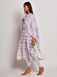 Bloom Purple Jaal Chanderi Dupatta