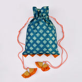 Teal Shibori Bag