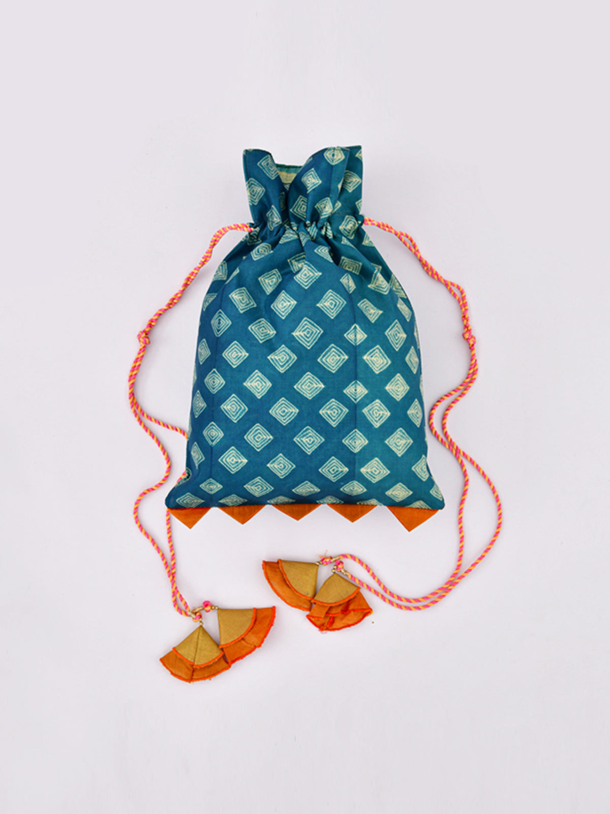 Teal Shibori Bag