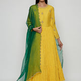 Ekrang Yellow Marodi Kurta Set