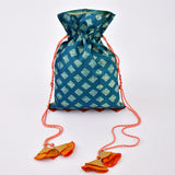 Teal Shibori Bag