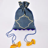 Charcoal Shibori Potli Bag