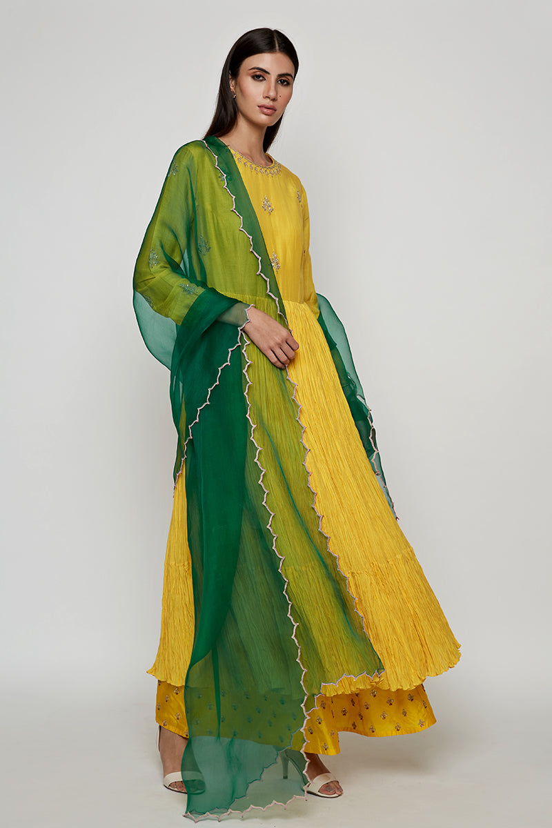 Yellow Marodi Kurta Set