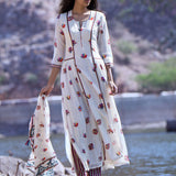 Love For Stripes Printed Motif Kurta