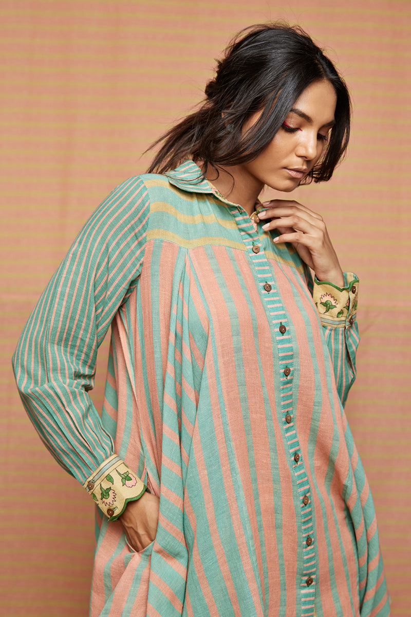 Edna Striped Blocked Panelled Tunic