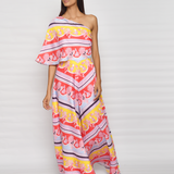 In Bloom Diagonal Print Jumpsuit