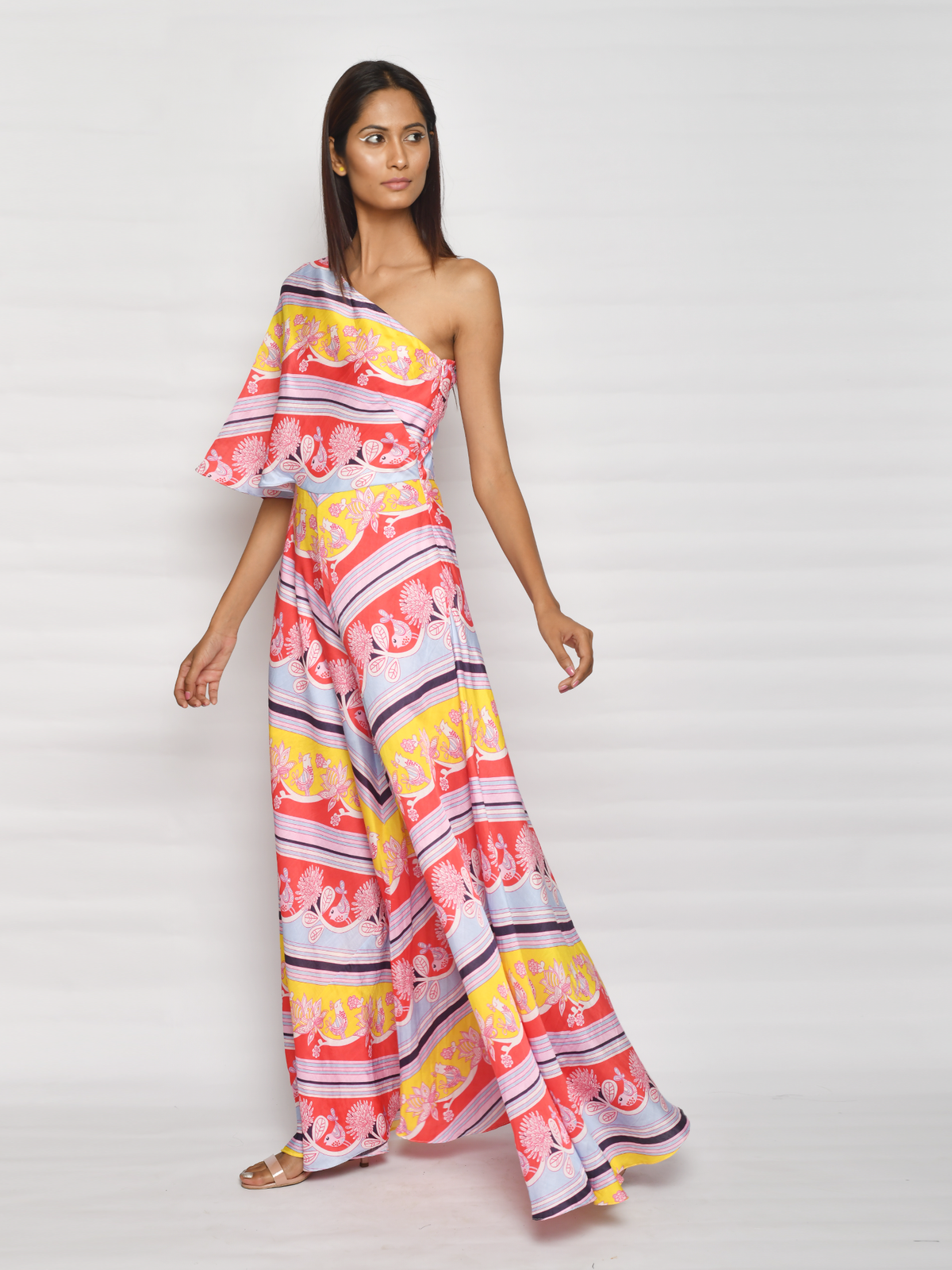 In Bloom Diagonal Print Jumpsuit - Swati Vijaivargie