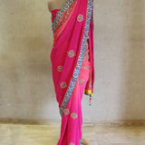 Pink Shades Gota Saree