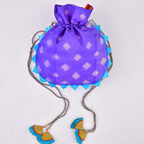 Purple Shibori Potli Bag