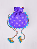 Purple Shibori Potli Bag