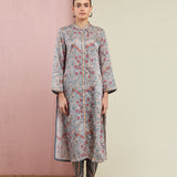 Morbagh Grey Printed Kurta