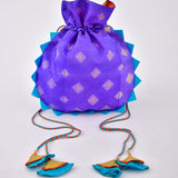 Purple Shibori Potli Bag