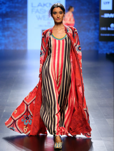 Sonam Kapoor In Our Bagh Applique Jacket With Long Dress