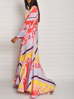 In Bloom Diagonal Print Jacket Dress - Swati Vijaivargie