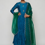 Ekrang Blue Marodi Kurta Set