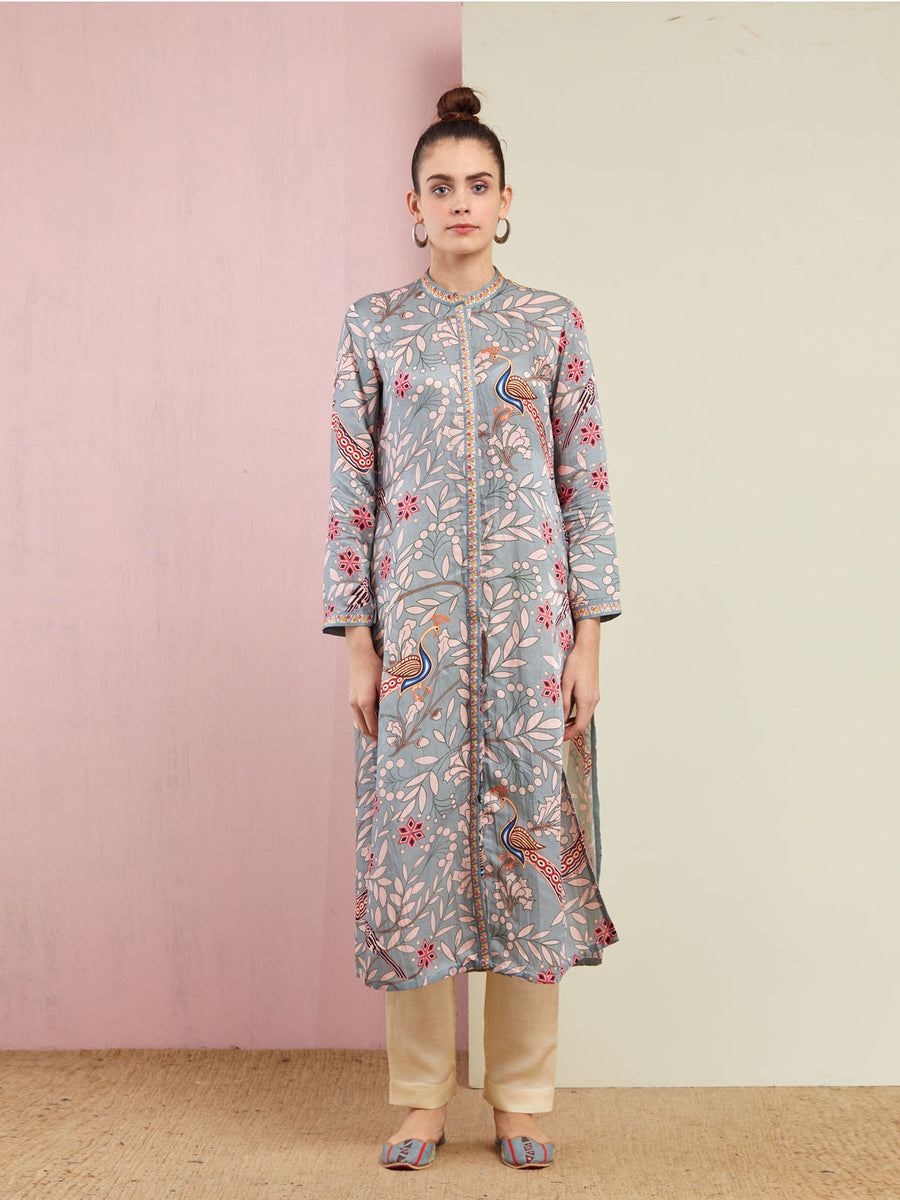 Morbagh Grey Kurta
