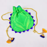 Green Shibori Potli Bag