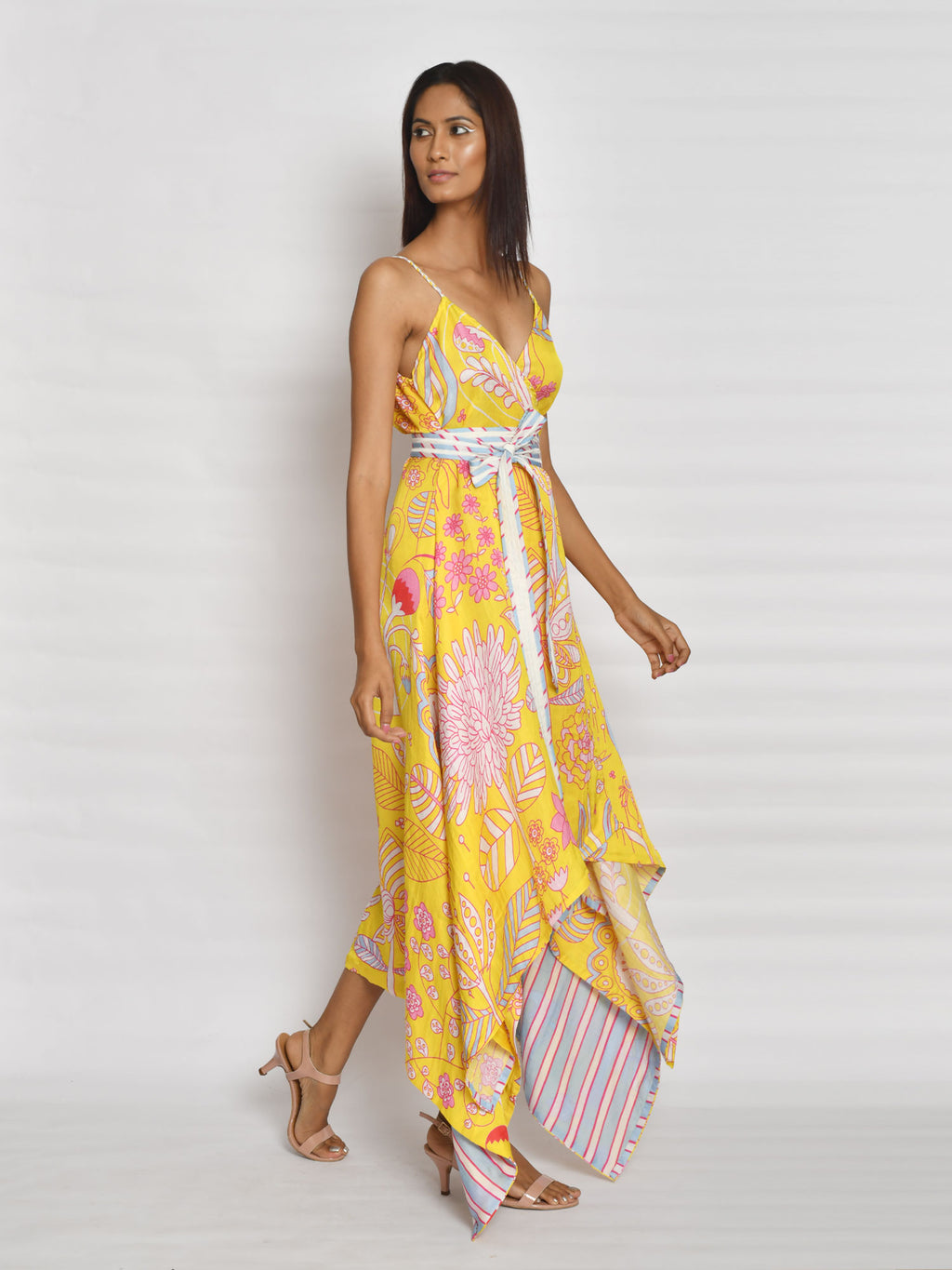In Bloom Yellow High Low Dress