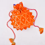 Tangerine Shibori Potli Bag