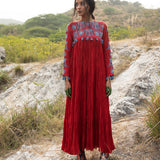 Tota Red Crushed Dress