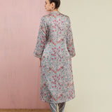 Morbagh Grey Printed Kurta