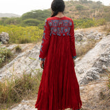 Tota Red Crushed Dress