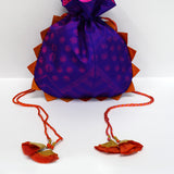 Purple Shibori Potli Bag