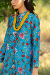 Kamal Zaal Flared Turquoise Boho Dress