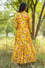 Kamal Zaal Flared Yellow Boho Dress