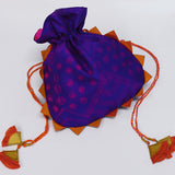 Purple Shibori Potli Bag