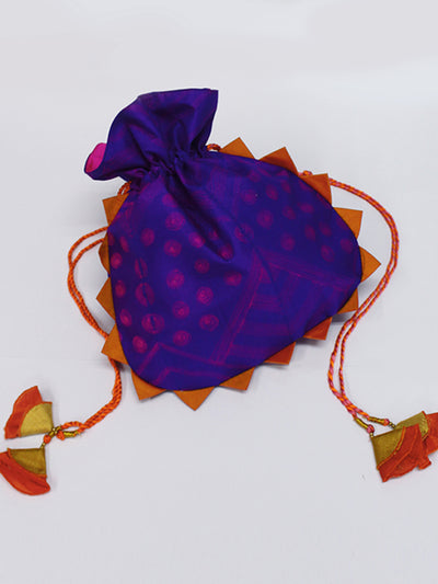 Purple Shibori Potli Bag
