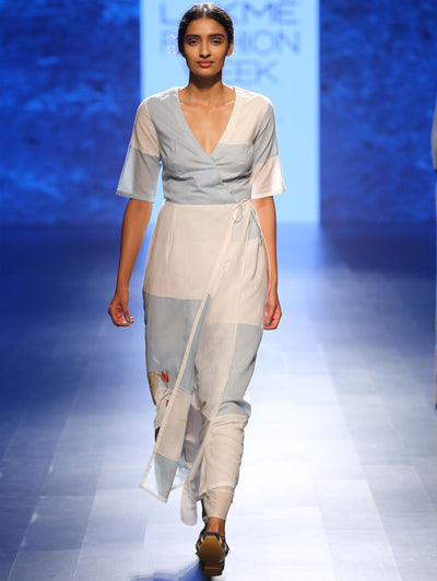 Bagh Applique Wrap Dress
