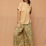 Block Printed Zaal Pleated Pants