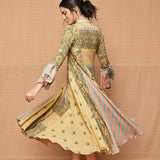Block Printed Muti Gathered Dress with pockets