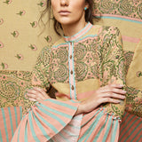 Block Printed Muti Gathered Dress with pockets