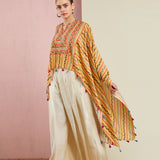 Morbagh Yellow Tribal Cape Set