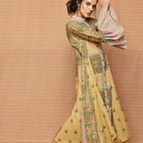 Block Printed Muti Gathered Dress with pockets
