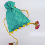 Sea Green Shibori Potli Bag