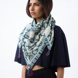 Love For Stripes Otomi Printed Scarf