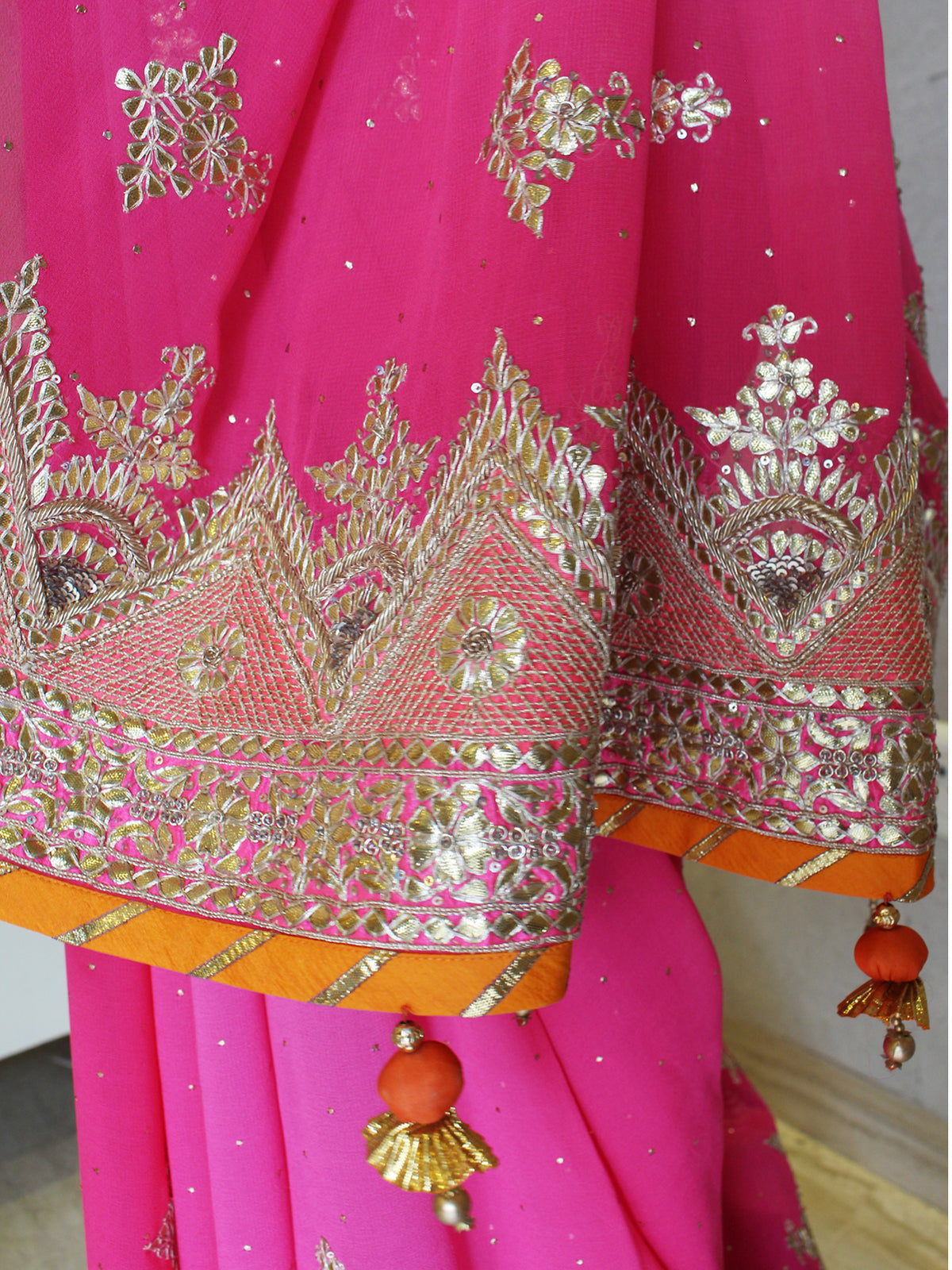Rani Gota Saree