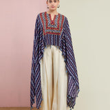 Morbagh Tribal Blue Cape Set
