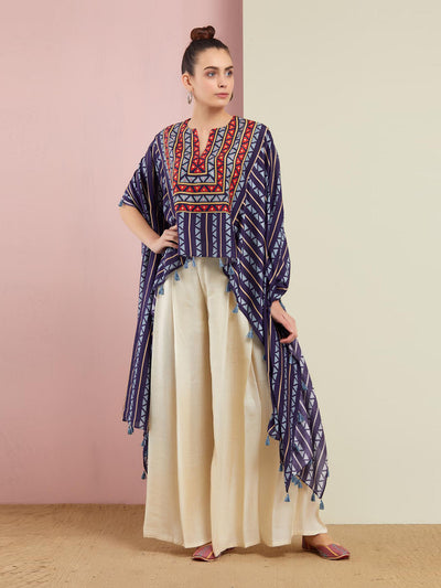Morbagh Tribal Blue Cape Set