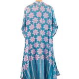 Teal Floral Shibori Tunic