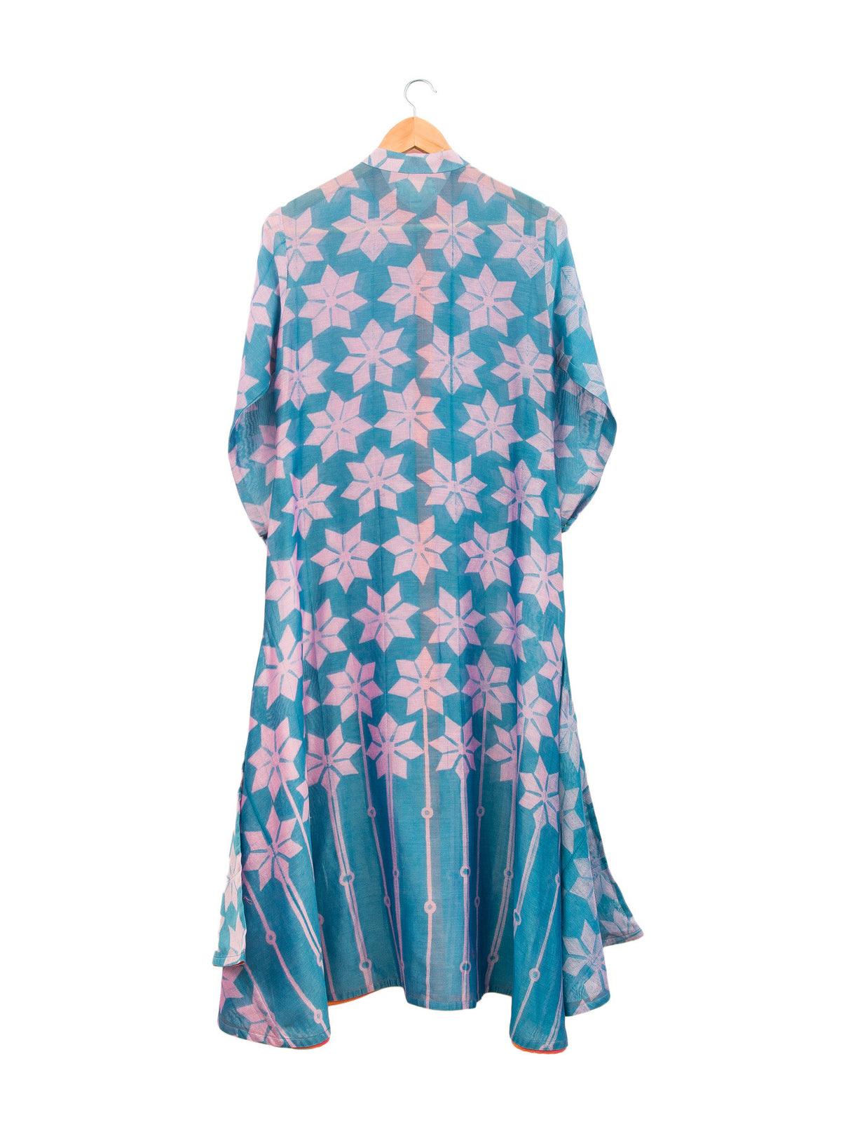 Teal Floral Shibori Tunic