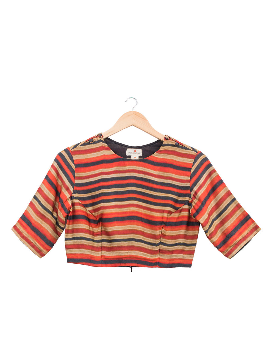 Multi Stripe Printed Crop Top